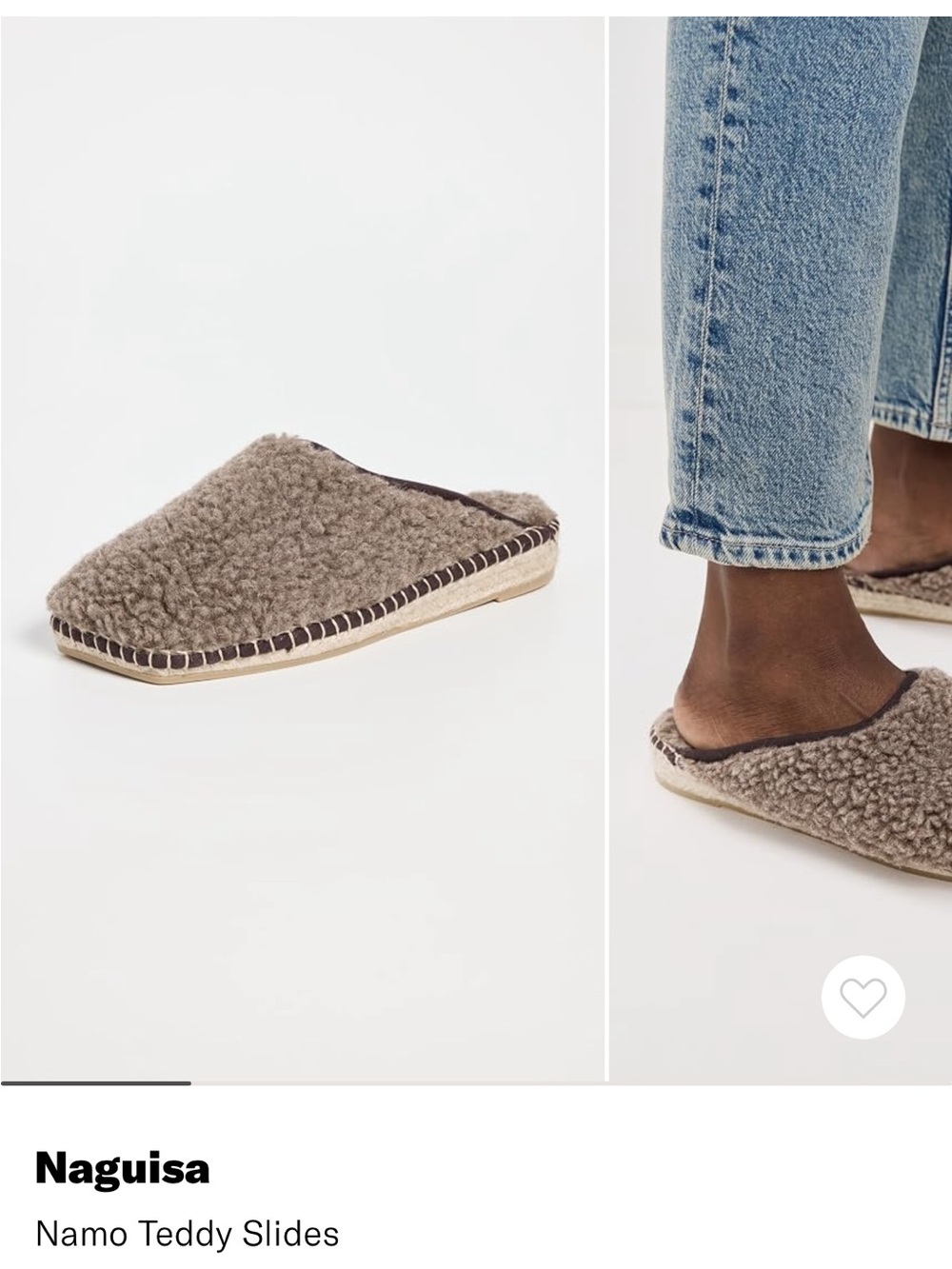 Naguisa Namo Teddy Mules in Taupe Shopbop size 40